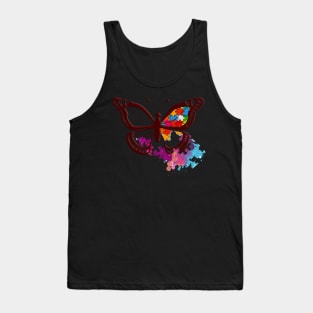 Butterfly Puzzle Colorful Costume Gift Tank Top